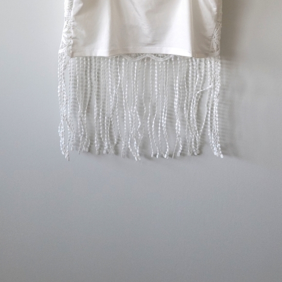 White Boho Crop Top - Size M - Picture 5 of 6